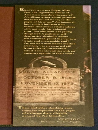 IN THE SHADOW OF EDGAR ALLAN POE; Written by Jonathan Scott Fuqua / Digital Illustration by Steven Parke / Photography by Stephen John Phillips / Lettering by Susan Mangan