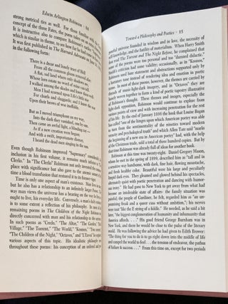 EDWIN ARLINGTON ROBINSON; A Critical Introduction
