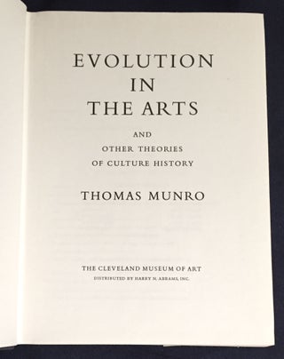 EVOLUTION IN THE ARTS; And Other Theories on Culture History