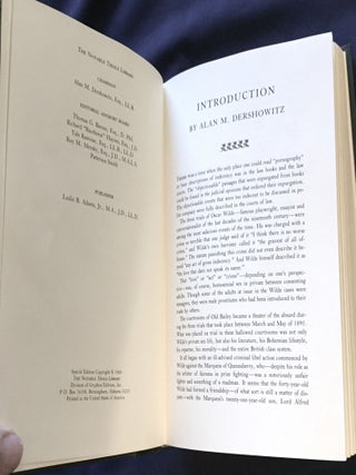 THE TRIALS OF OSCAR WILDE; Regina (Wilde) v. Queensberry / Regina v. Wilde and Taylor / Edited, with an Introduction by H. Montgomery Hyde / With a Foreword by The Rt. Hon. Sir Travers Humphries, P.C.