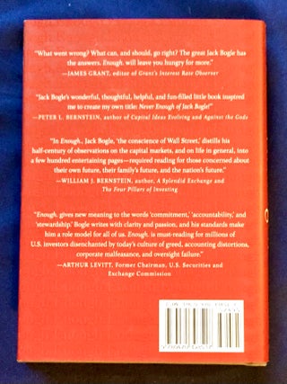 ENOUGH.; True Measures of Money, Business, and Life