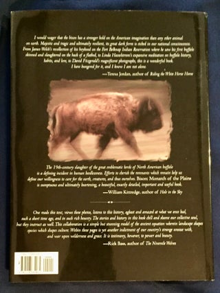THE BISON; Monarch of the Plains / Photography by David Fitzgerald / Text by Linda Hasselstrom / Foreword by James Welch