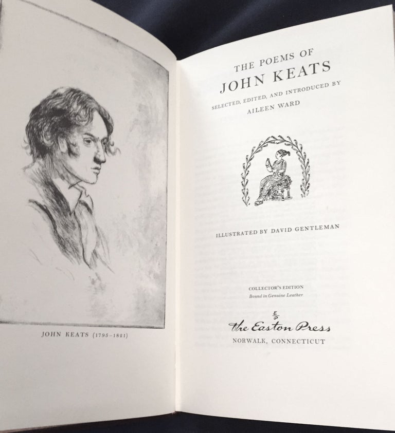 Item #6880 THE POEMS OF JOHN KEATS; Selected, Edited, and Introduced by Aileen Ward / Illustrated by David Gentleman / Collector's Edition / Bound in Genuine Leather. John Keats.