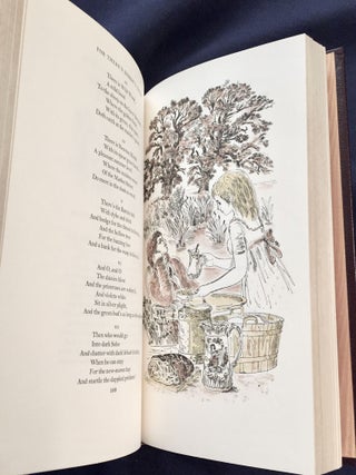 THE POEMS OF JOHN KEATS; Selected, Edited, and Introduced by Aileen Ward / Illustrated by David Gentleman / Collector's Edition / Bound in Genuine Leather