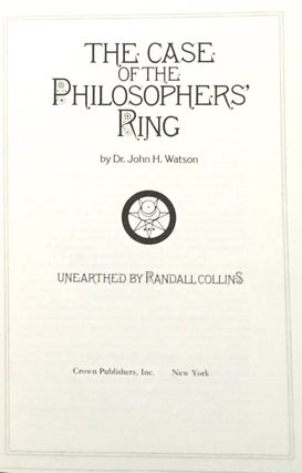 THE CASE OF THE PHILOSOPHER'S RING; by Dr. John H. Watson / Unearthed by Randall Collins