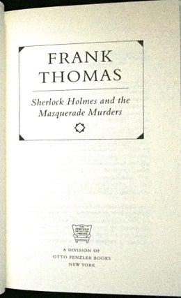 SHERLOCK HOLMES AND THE MASQUERADE MURDERS