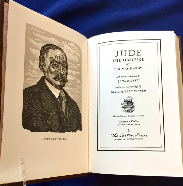 Item #7082 JUDE THE OBSCURE; By Thomas Hardy / with an introduction by John Bayley / and wood engravings by Agnes Miller Parker. Thomas Hardy.