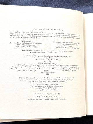 HEART EARTH; Ivan Doig