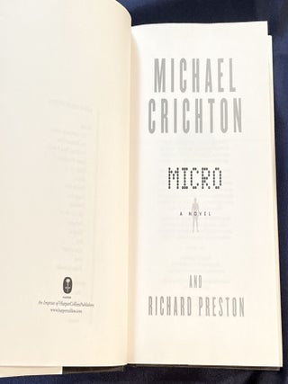 MICRO; A Novel / Michael Crichton and Richard Preston