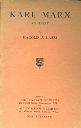 Item #754 KARL MARX; An Essay. Harold J. Laski