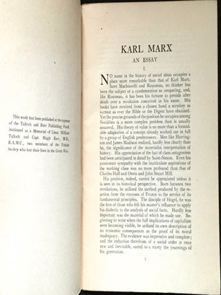 KARL MARX; An Essay