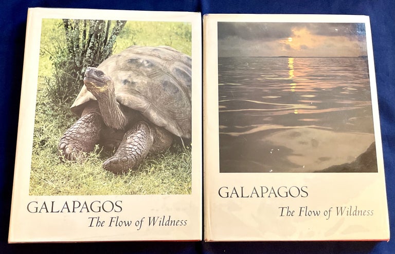 Item #7563 GALAPAGOS:; The Flow of Wildness / [Vol.] 1. Discovery; [Vol] 2. Prospect / Edited by Kenneth Brower. / Introductions by John P. Milton, Loren Eiseley / Foreword by David Brower. Selections by Herman Melville, Charles Darwin, J. R. Slevin, William. Eliot Porter, photographs by.