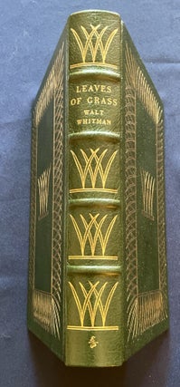 LEAVES OF GRASS; By Walt Whitman / Illustrated by Rockwell Kent / The 100 Greatest Books Ever Written / Collectors Edition Bound in Genuine Leather