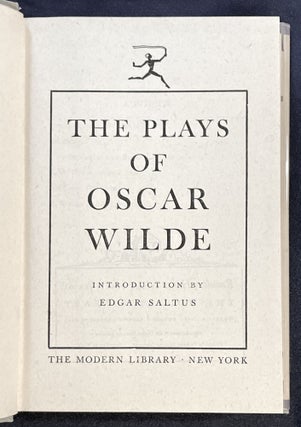 THE PLAYS OF OSCAR WILDE; Introduction by Edward Saltus
