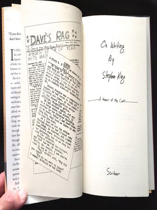 ON WRITING; A Memoir of the Craft