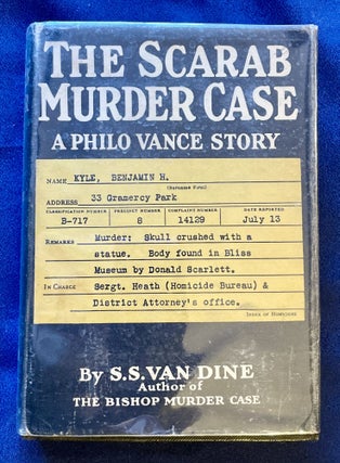 Item #8164 THE SCARAB MURDER CASE; A Philo Vance Story. S. S. Van Dine