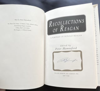 RECOLLECTIONS OF REAGAN; A Portrait of Ronald Reagan