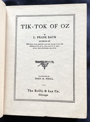 TIK-TOK OF OZ; By L. Frank Baum / Illustrated by John R. Neill