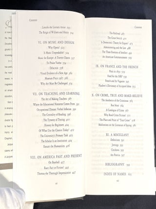 A JACQUES BARZUN READER; Selections from his Works / Edited with an Introduction by Michael Murray