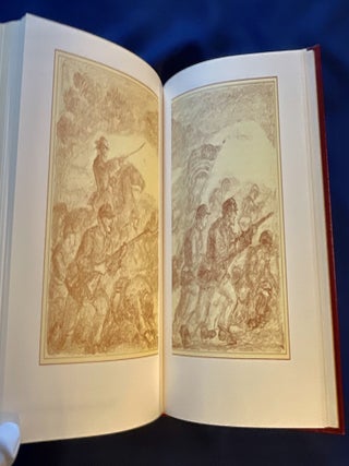 THE RED BADGE OF COURAGE; Illustrated by John Steuart Curry / The 100 Greatest Books Ever Written / Collector's Edition / Bound in Genuine Leather