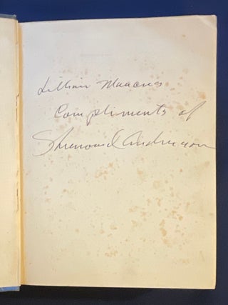 POOR WHITE; A Novel by Sherwood Anderson / author of Winesburg, Ohio