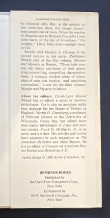 MURDER AND MYSTERY IN CHICAGO; Edited by Carol-Lynn Rössel Waugh, Frank D. McSherry, Jr., and Martin H. Greenberg