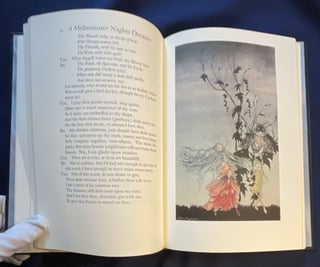 A MIDSUMMER NIGHT'S DREAM; The Text of the First Folio, with Quarto Insertions, Edited and amended where obscure by Herbert Farjeon / Illustrated from Water-colors by Arthur Rackham / The Collector's Library of Famous Editions / Bound in Genuine Leather