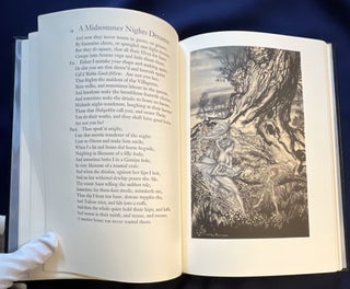 A MIDSUMMER NIGHT'S DREAM; The Text of the First Folio, with Quarto Insertions, Edited and amended where obscure by Herbert Farjeon / Illustrated from Water-colors by Arthur Rackham / The Collector's Library of Famous Editions / Bound in Genuine Leather