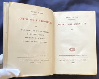 JOSEPH THE PROVIDER; By Thomas Mann / Translated from the German for the first time by H. T. Lowe-Porter