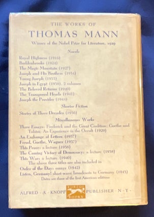 JOSEPH THE PROVIDER; By Thomas Mann / Translated from the German for the first time by H. T. Lowe-Porter