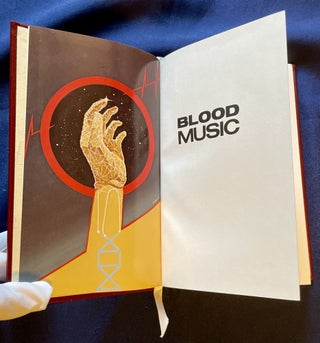 Item #9089 BLOOD MUSIC; Greg Bear / Introduction by James Gunn / Artwork by David Deitrick /...
