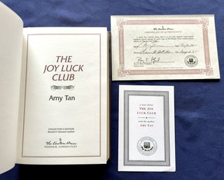 Item #9399 THE JOY LUCK CLUB; Collector's Edition Bound in Genuine Leather. Amy Tan