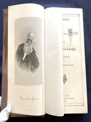 Item #9704 A LIBRARY OF POETRY AND SONG; Being Choice Selections from the Best Poets / with an...