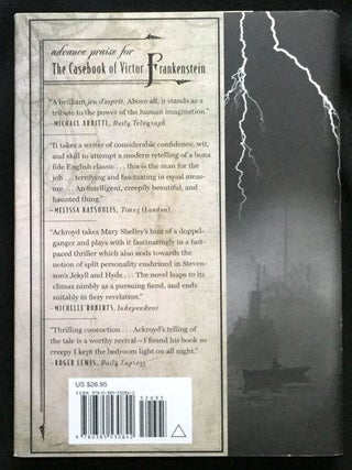 THE CASEBOOK OF VICTOR FRANKENSTEIN; A Novel